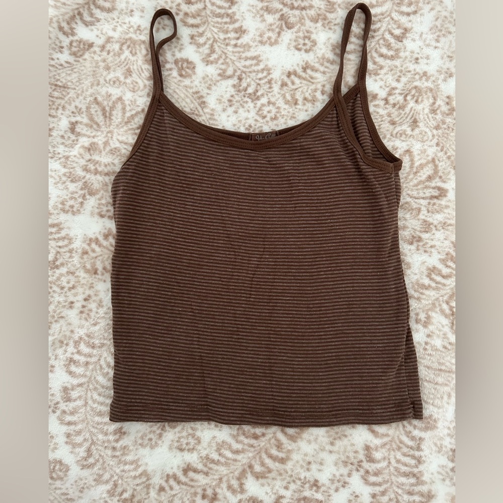 Brown striped Brandy Melville tank top